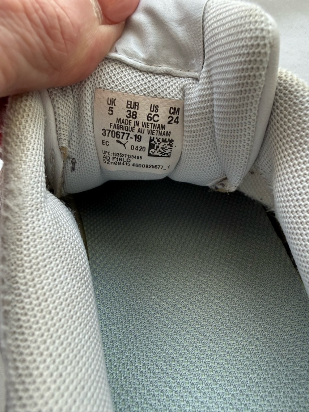 Puma Carina 2.0 White Low-Top Leather Sneakers Textured Platform Sole 80’s - Picture 5 of 8